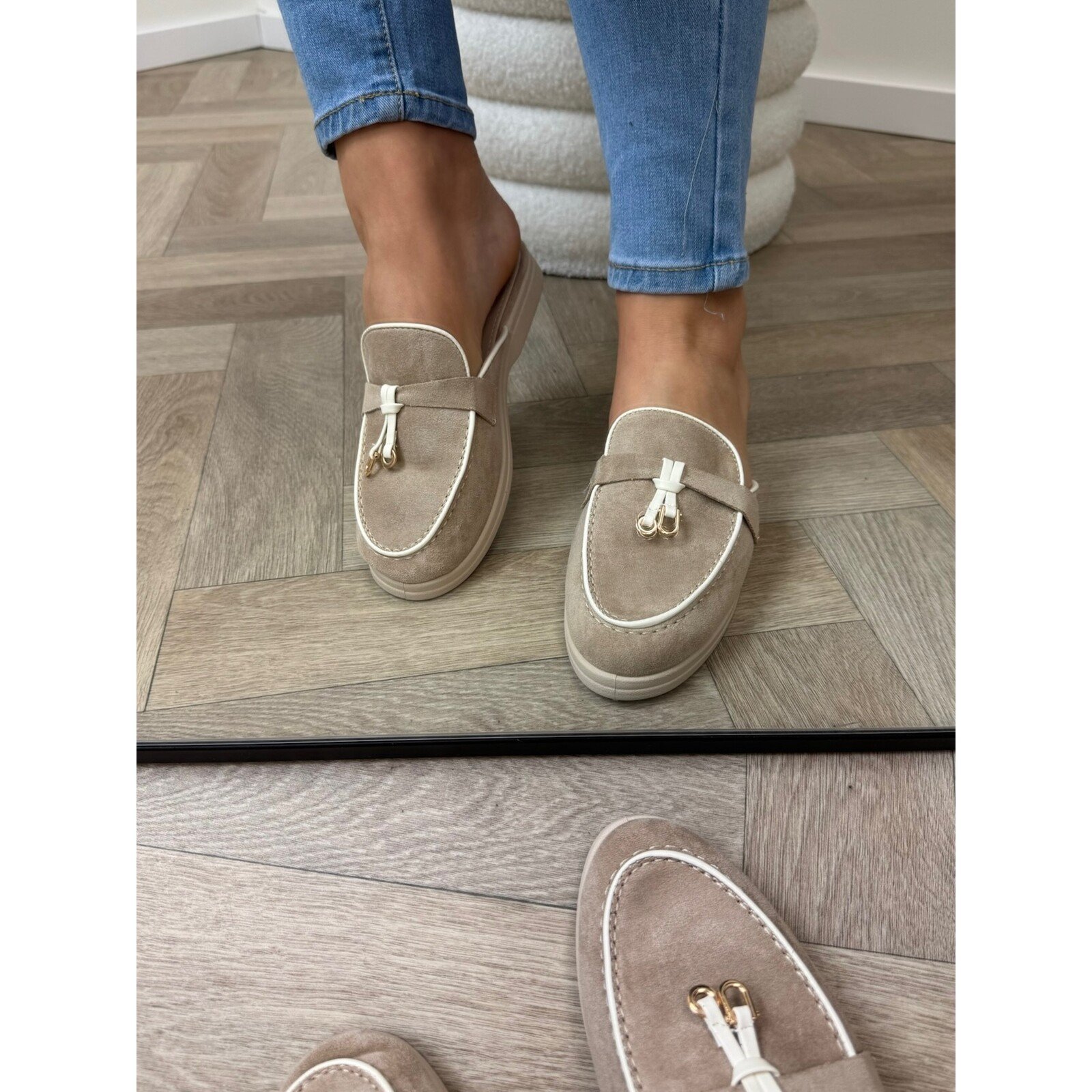 Loafer Slippers Suede 816 Khaki