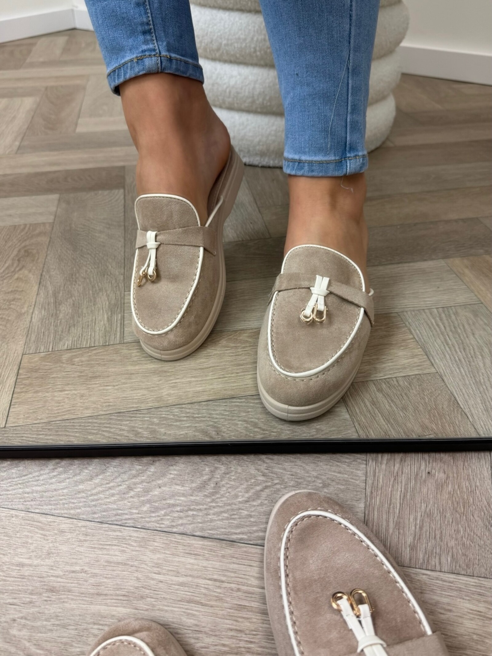 Loafer Slippers Suede 816 Khaki