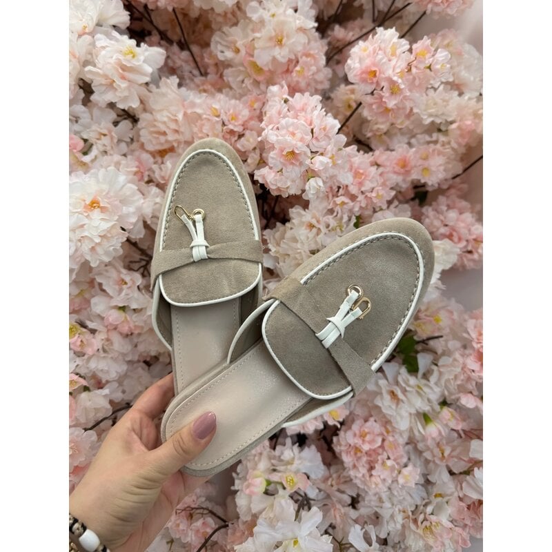 Loafer Slippers Suede 816 Khaki