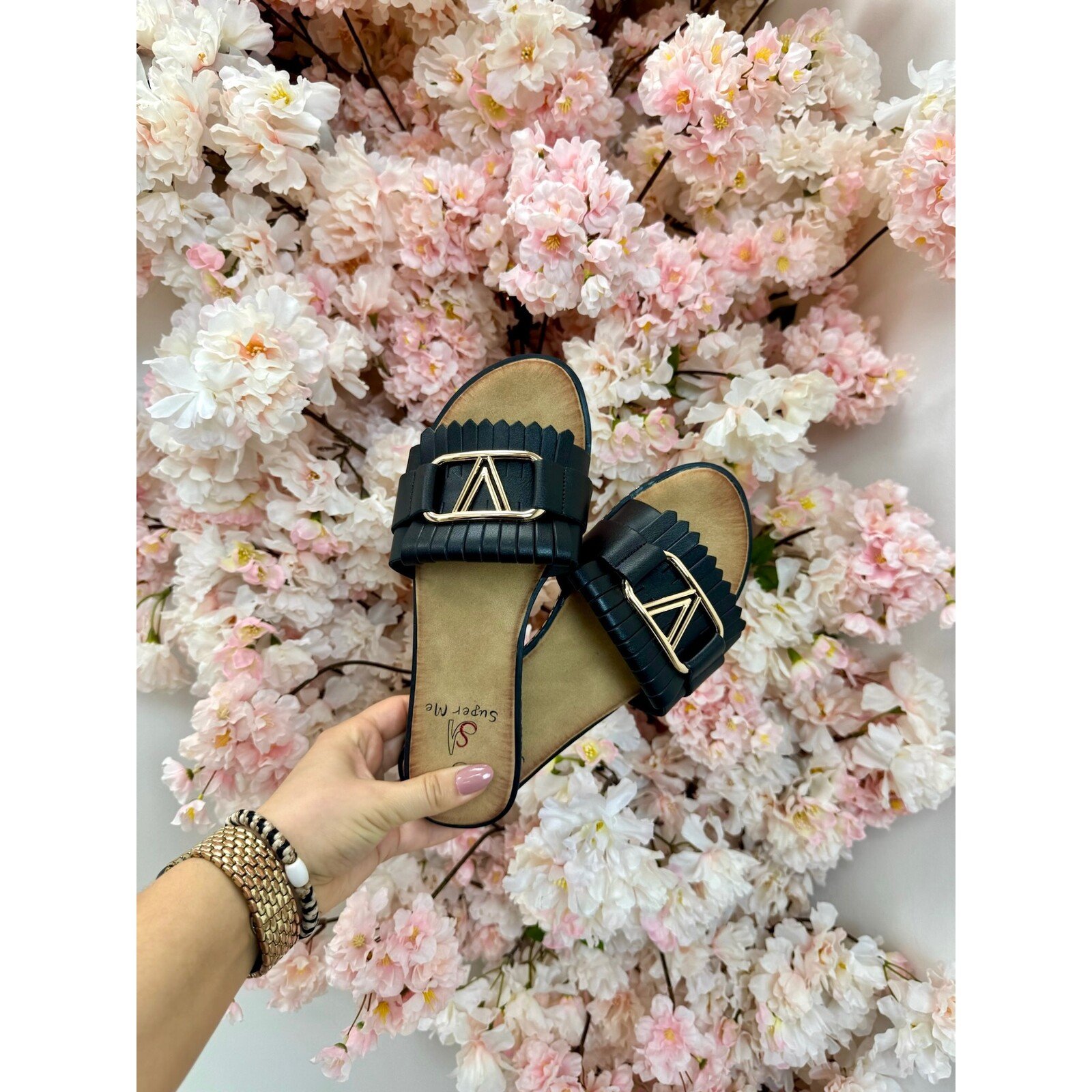 Slippers V Franje CH027 Black