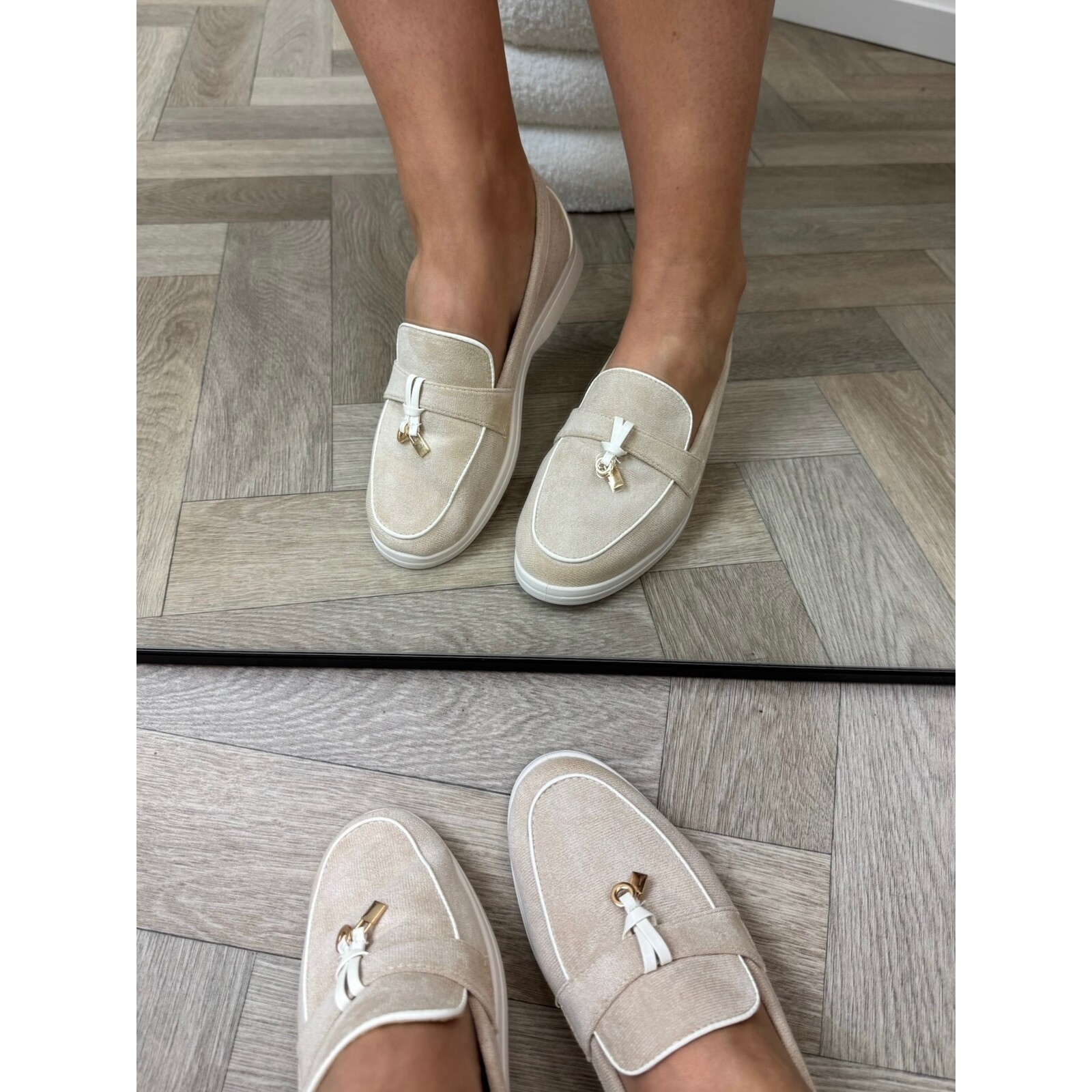 Loafers Stella Suede 818 Beige