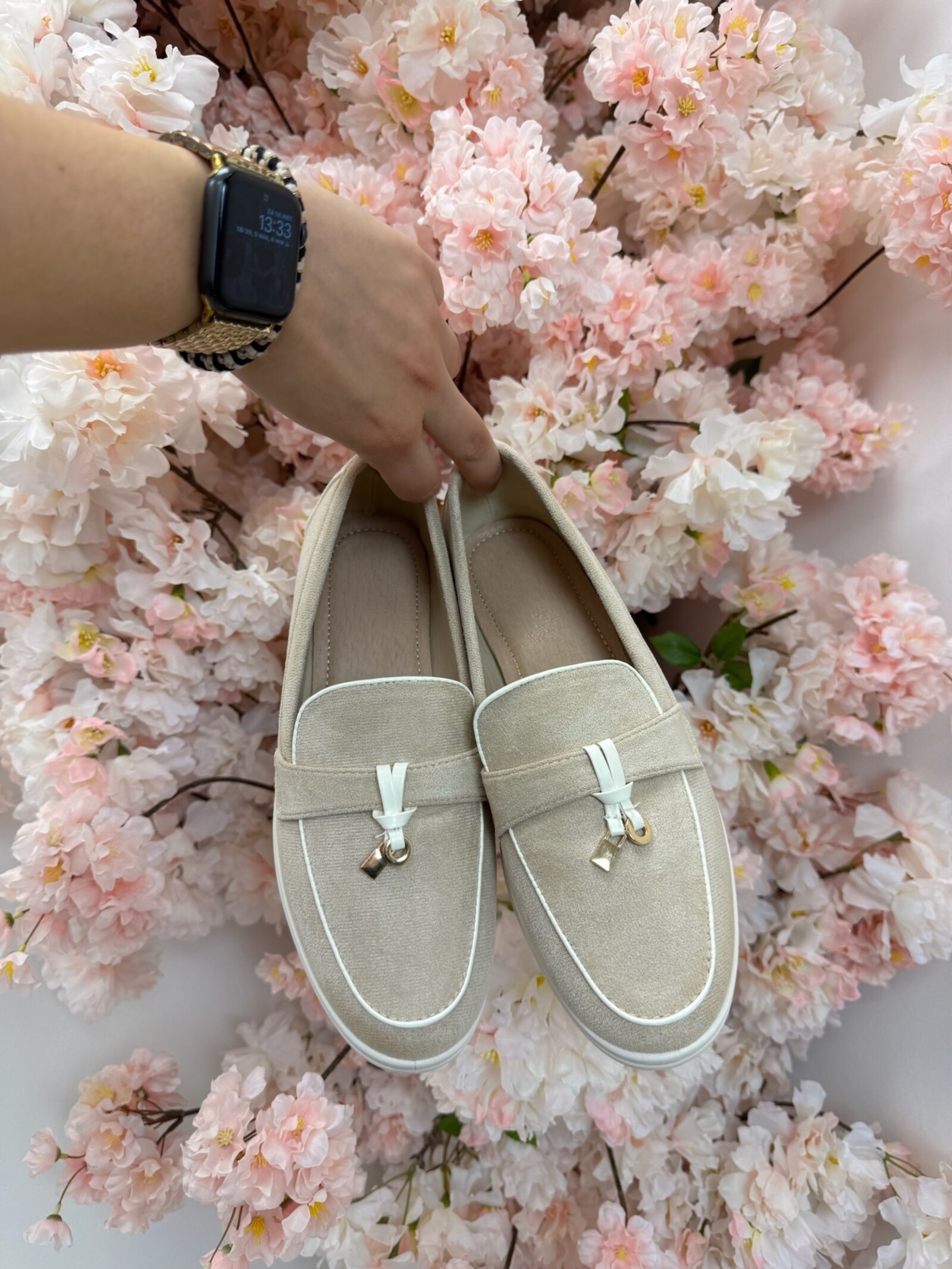 Loafers Stella Suede 818 Beige