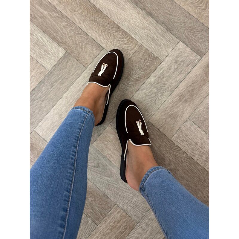 Loafer Slippers Suede 816 Choco