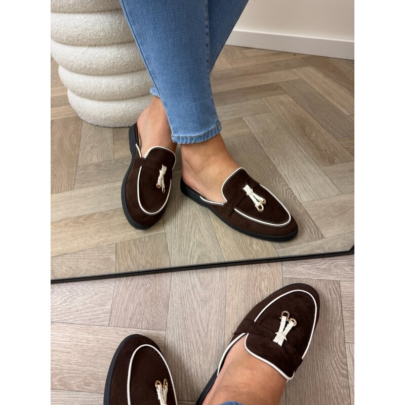 Loafer Slippers Suede 816 Choco
