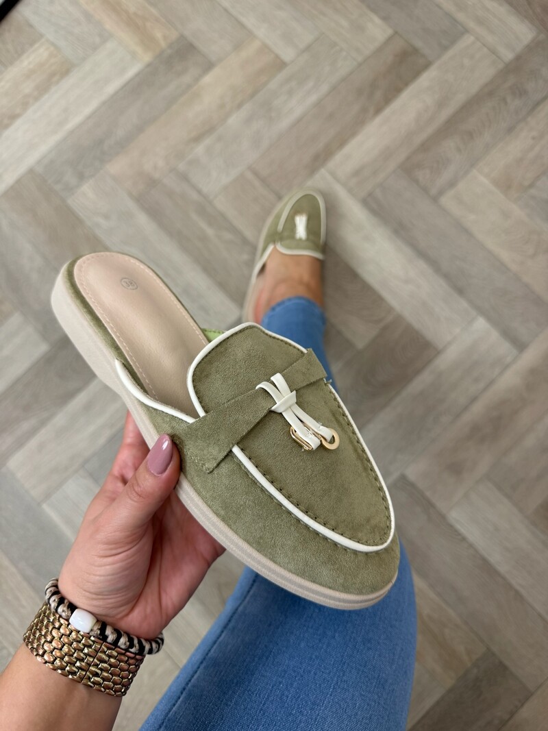 Loafer Slippers Suede 816 Mint