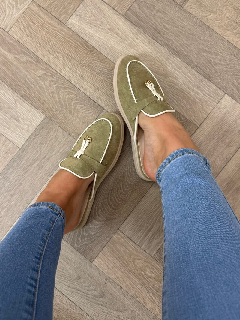 Loafer Slippers Suede 816 Mint