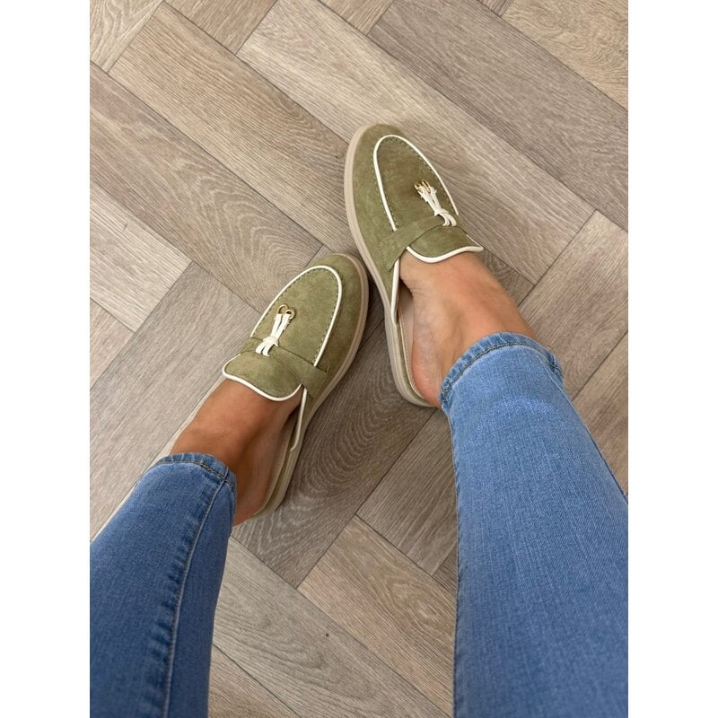 Loafer Slippers Suede 816 Mint