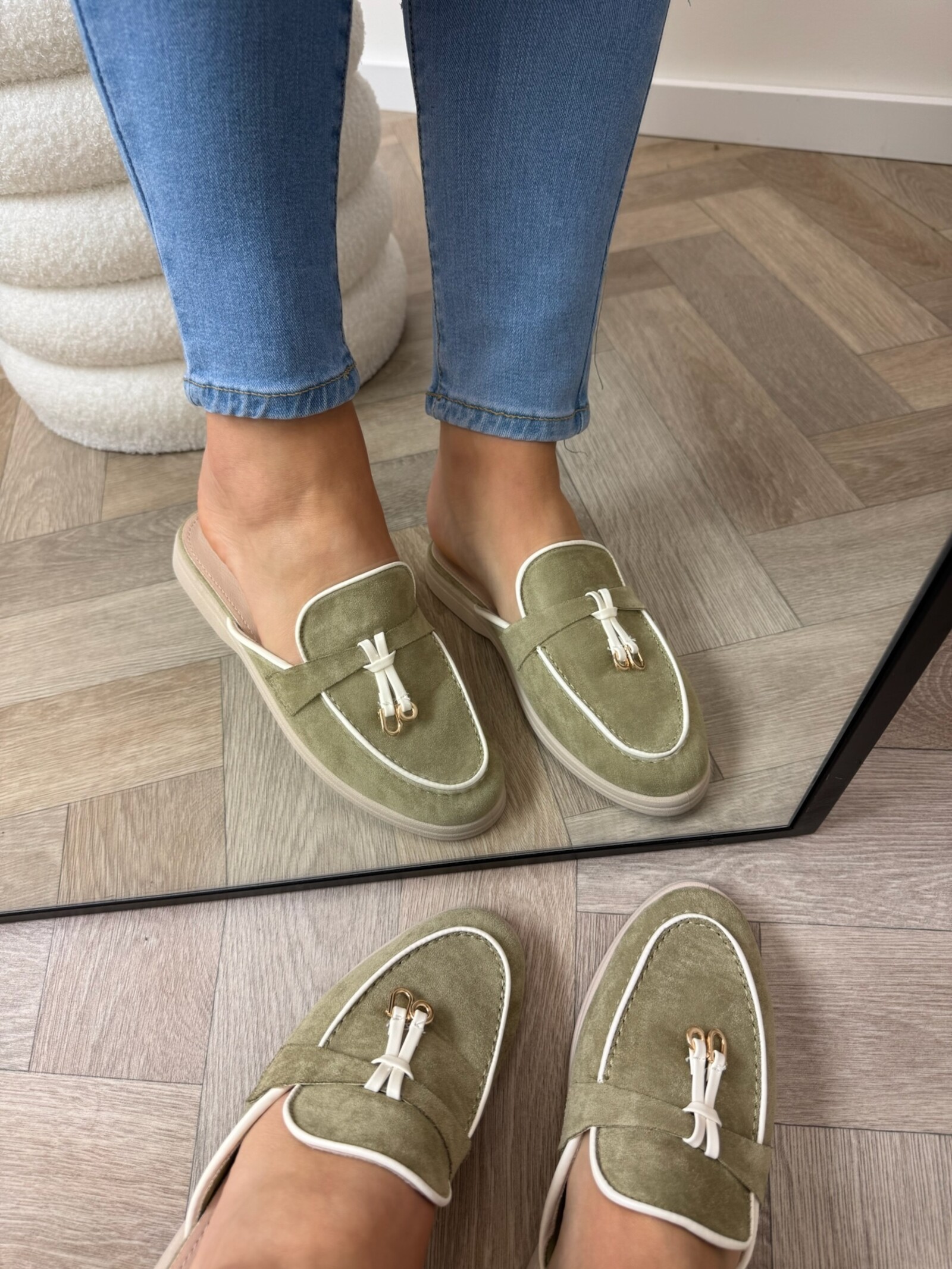 Loafer Slippers Suede 816 Mint