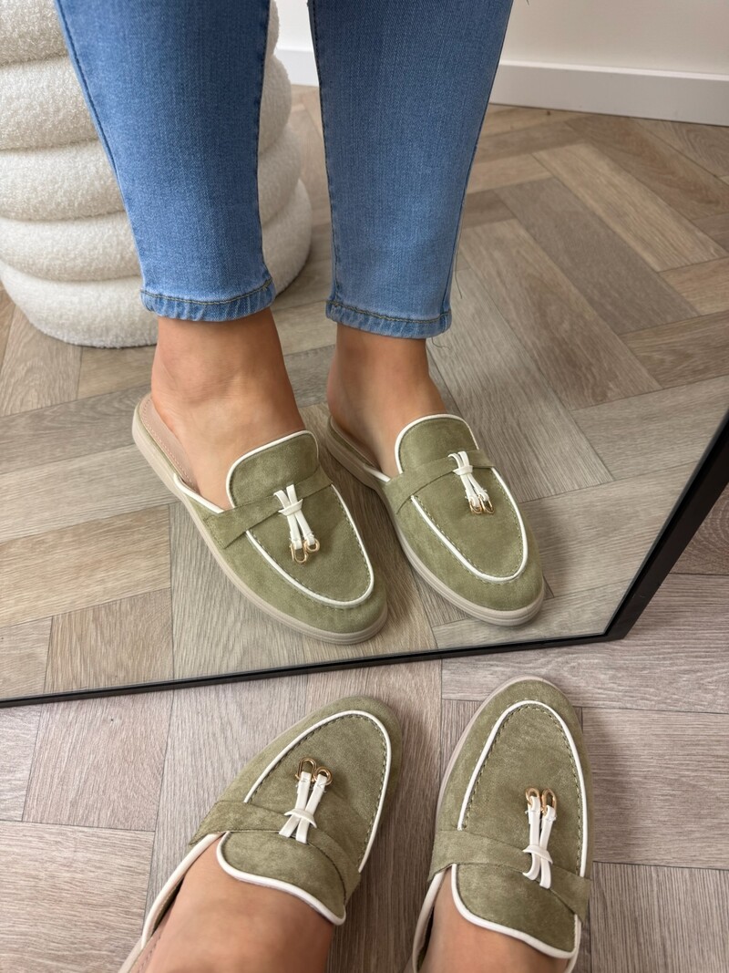Loafer Slippers Suede 816 Mint