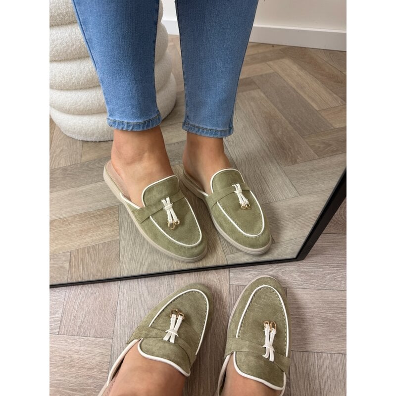 Loafer Slippers Suede 816 Mint