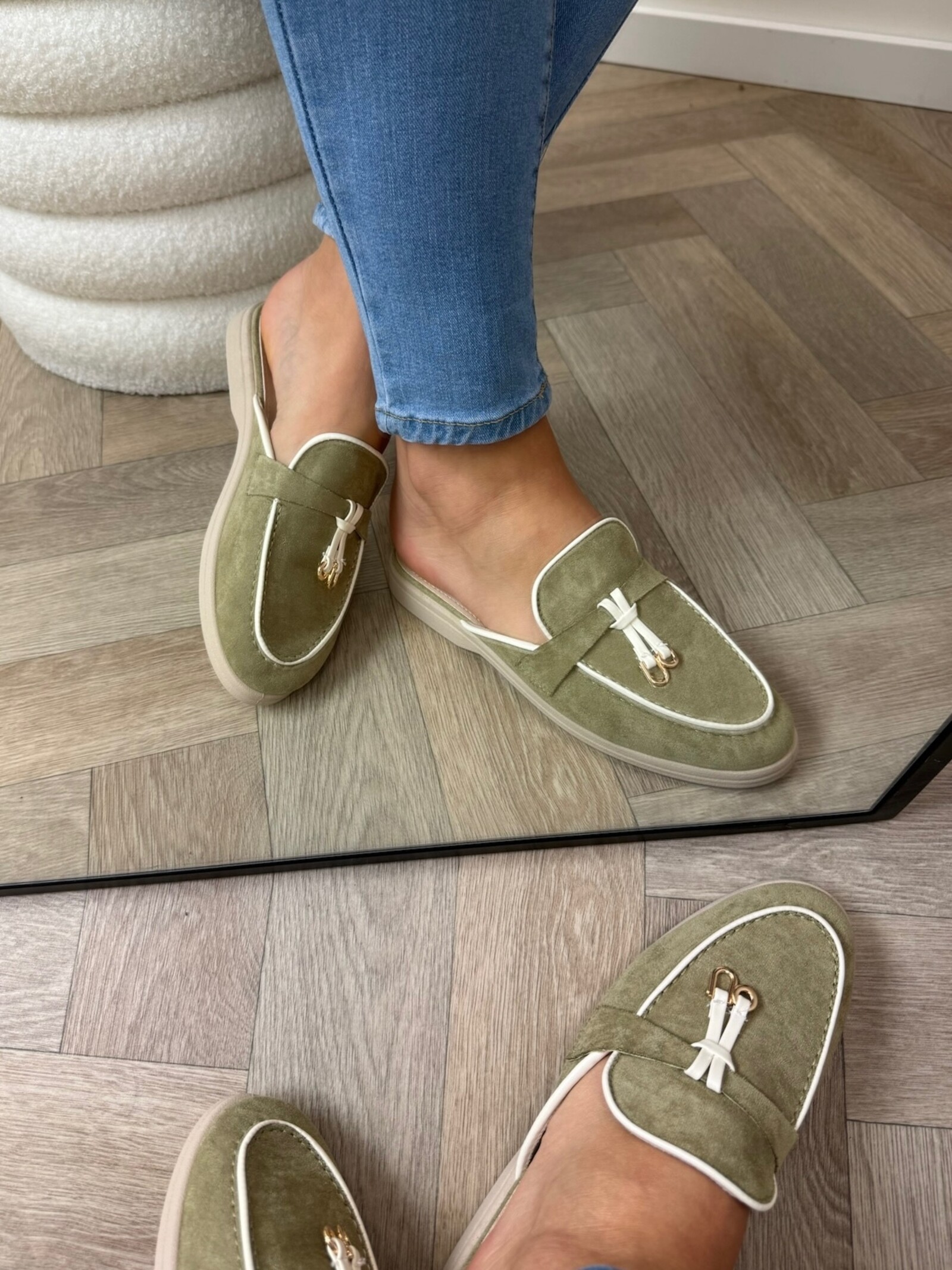 Loafer Slippers Suede 816 Mint