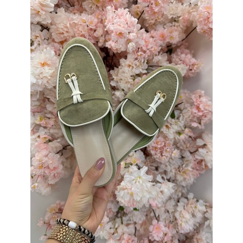 Loafer Slippers Suede 816 Mint