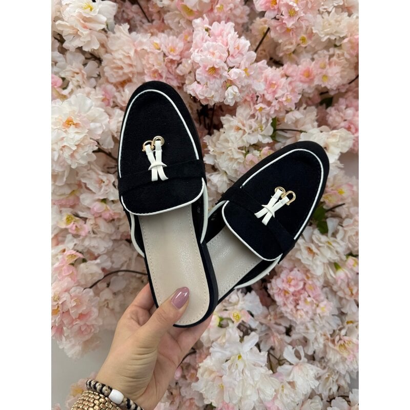 Loafer Slippers Suede 816 Black