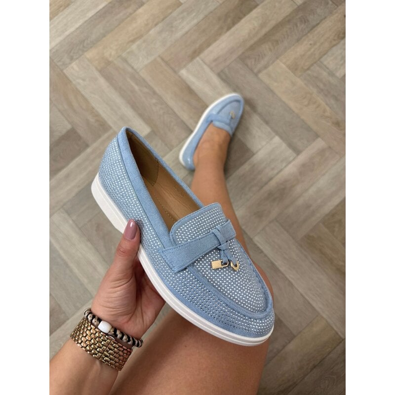 Loafers Diamonds 806 Blue