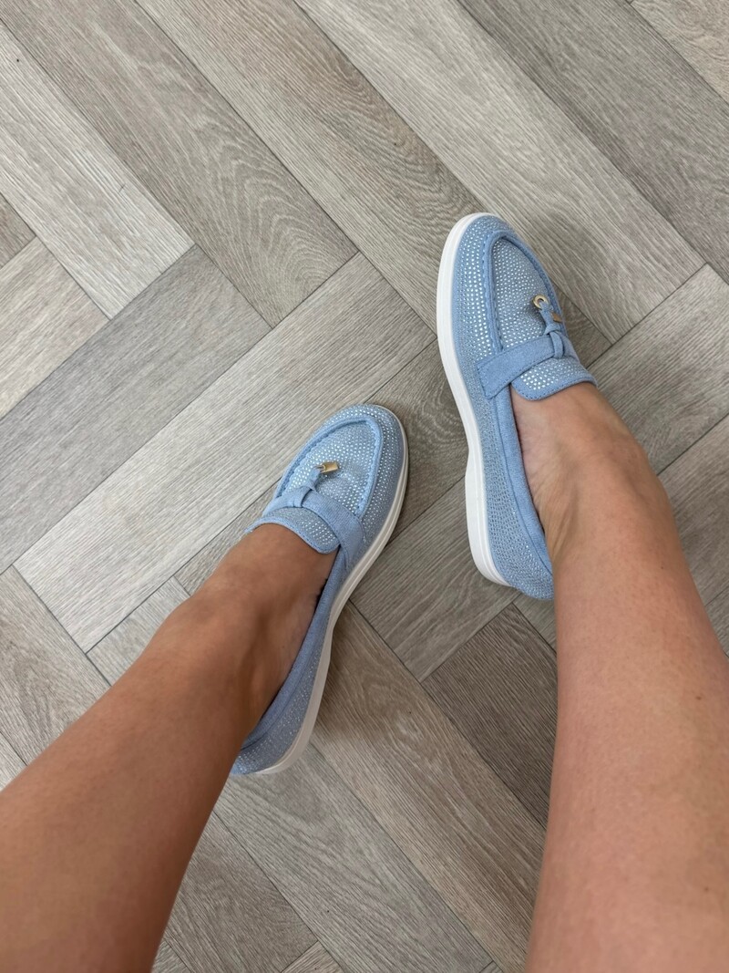 Loafers Diamonds 806 Blue