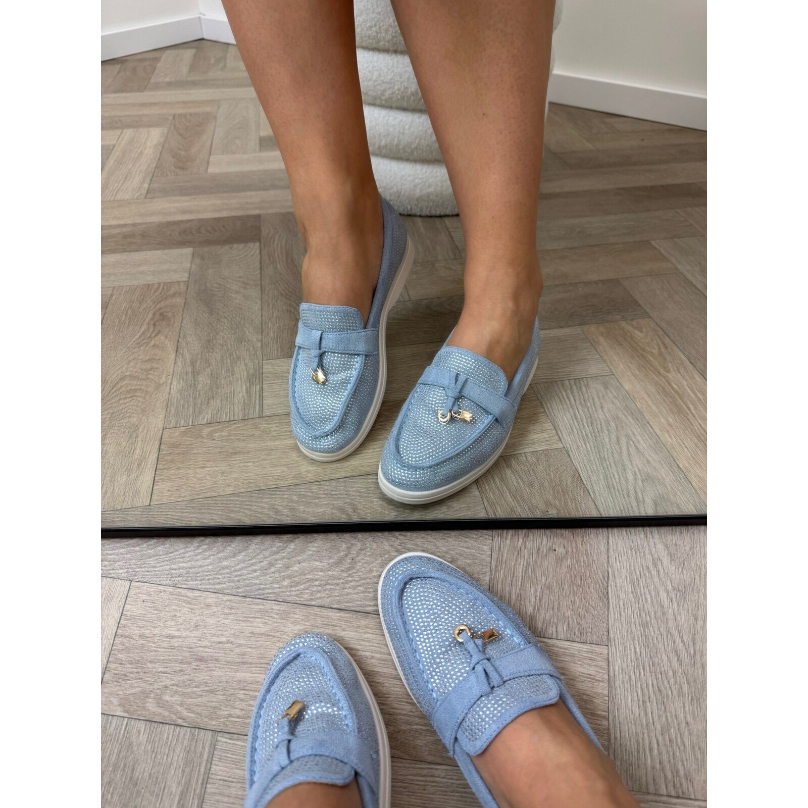 Loafers Diamonds 806 Blue