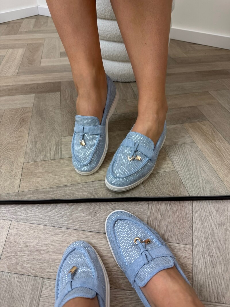 Loafers Diamonds 806 Blue