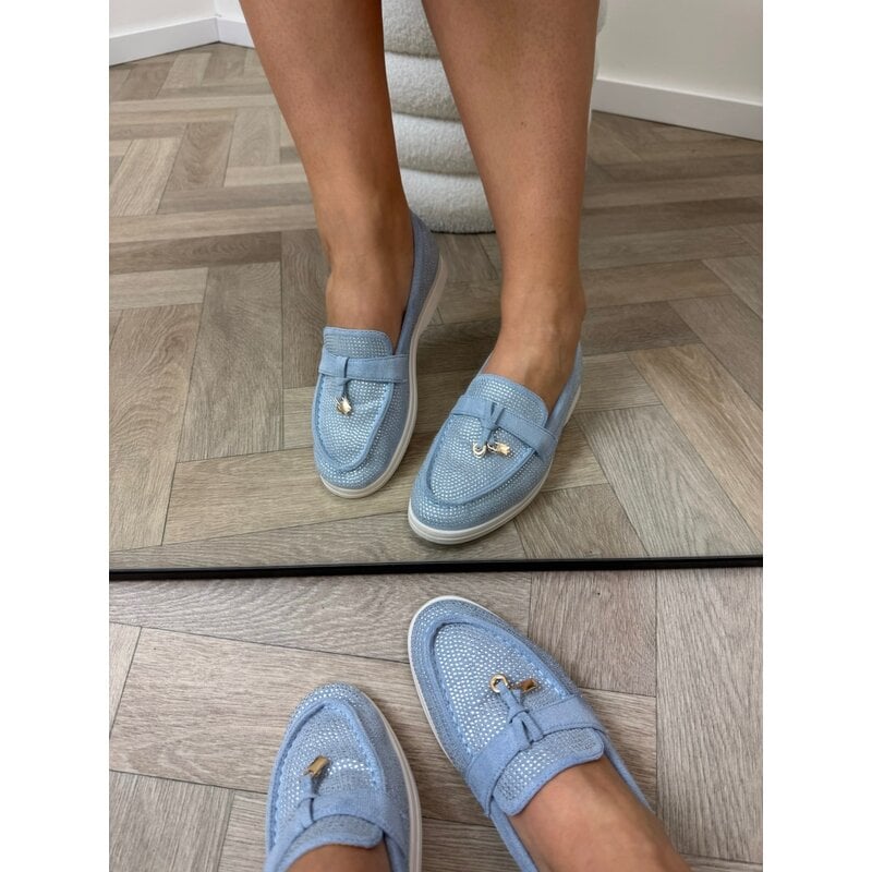 Loafers Diamonds 806 Blue