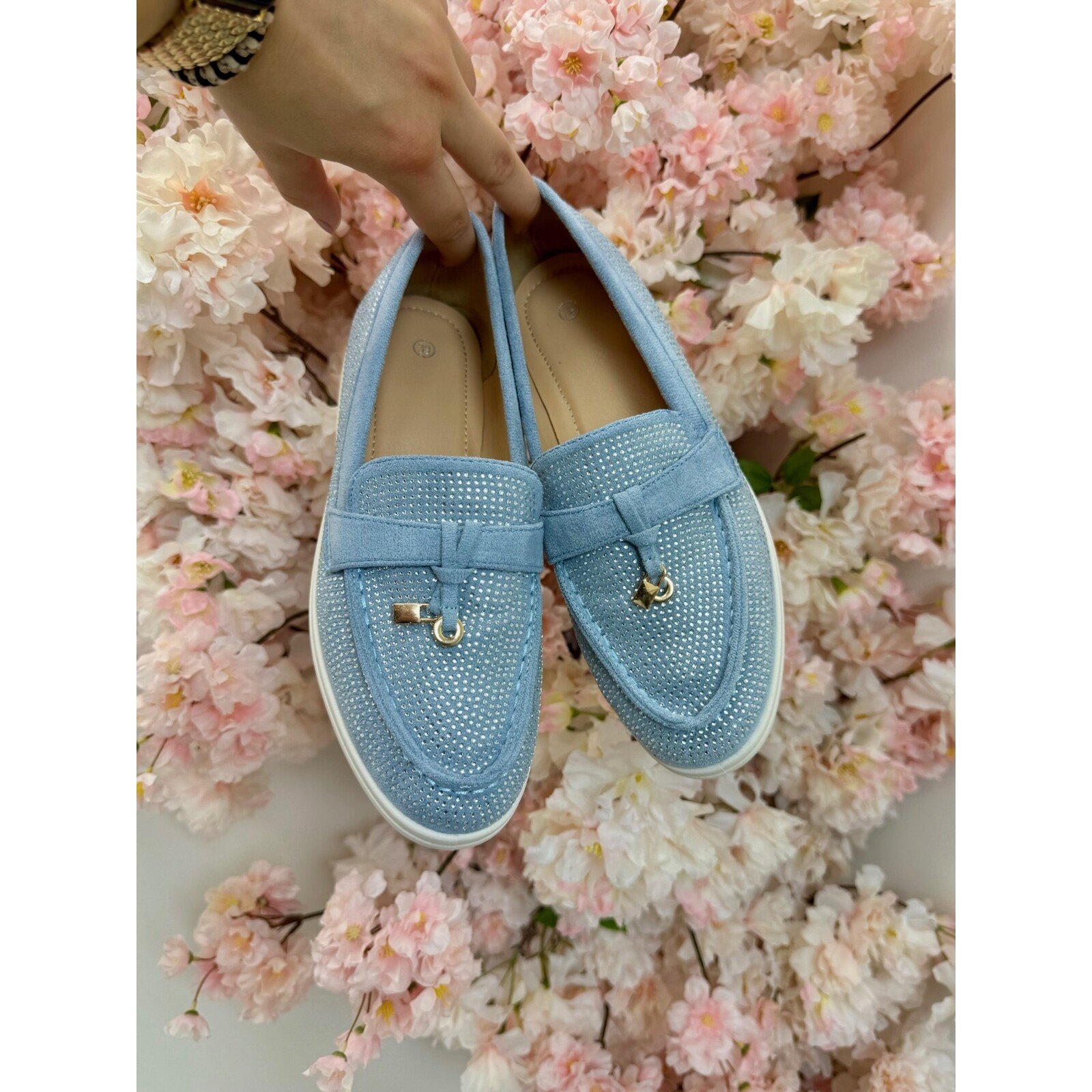 Loafers Diamonds 806 Blue