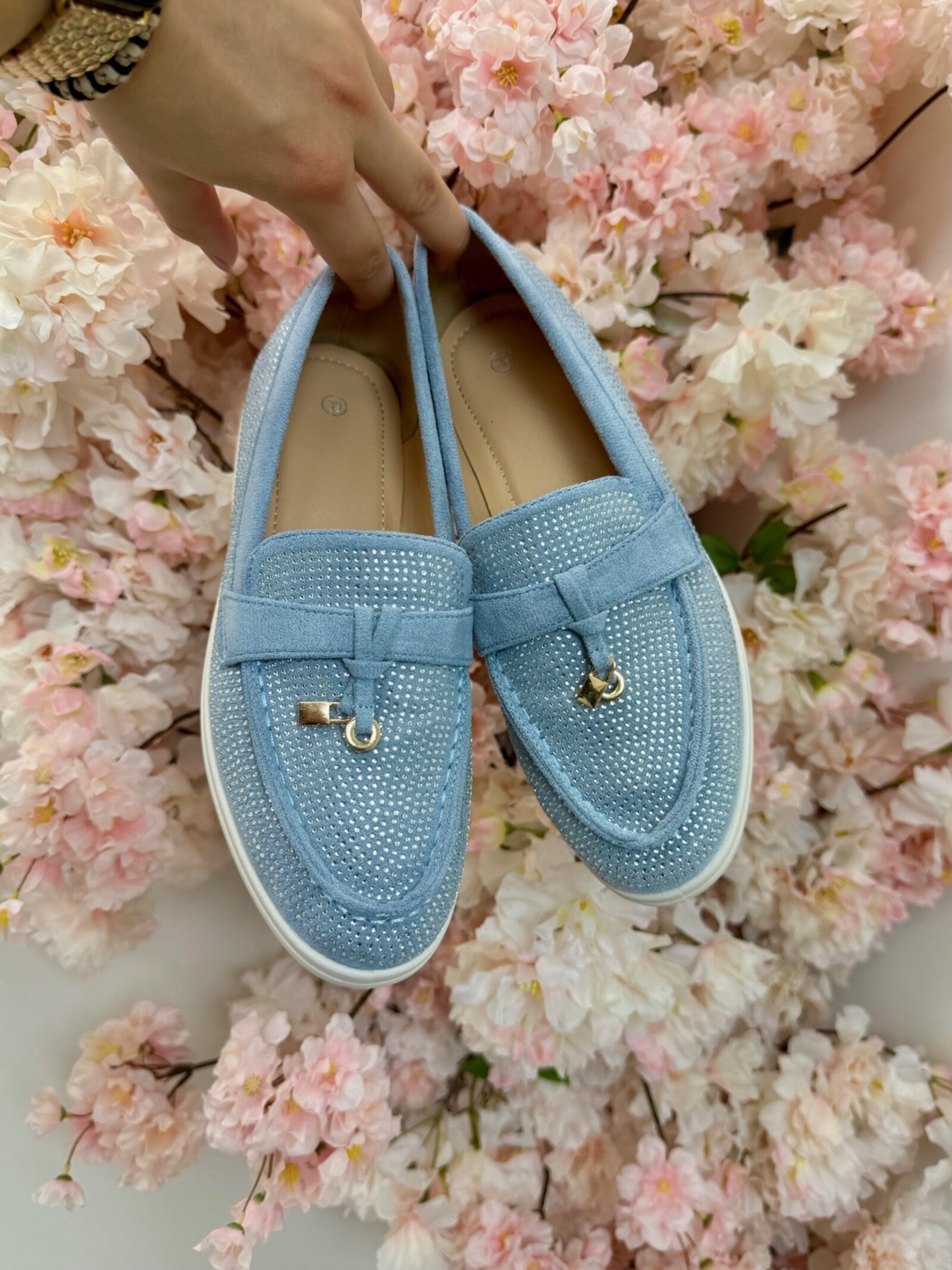 Loafers Diamonds 806 Blue