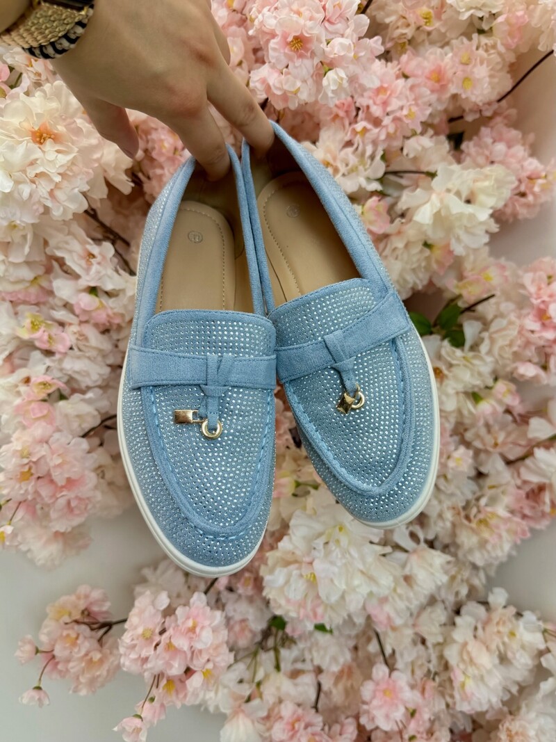 Loafers Diamonds 806 Blue