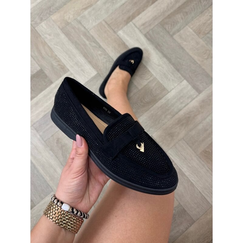 Loafers Diamonds 806 Black