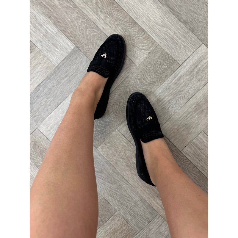 Loafers Diamonds 806 Black