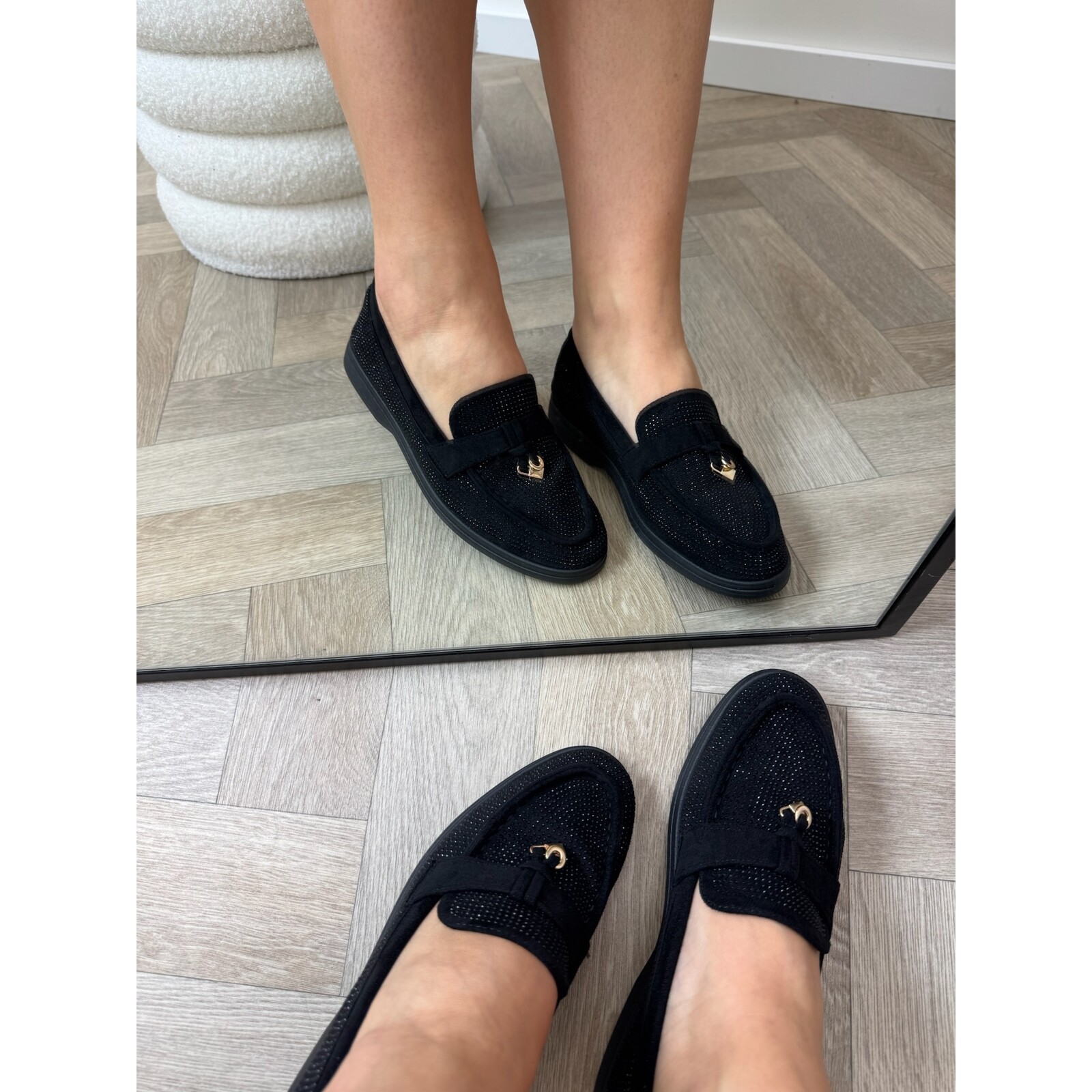 Loafers Diamonds 806 Black