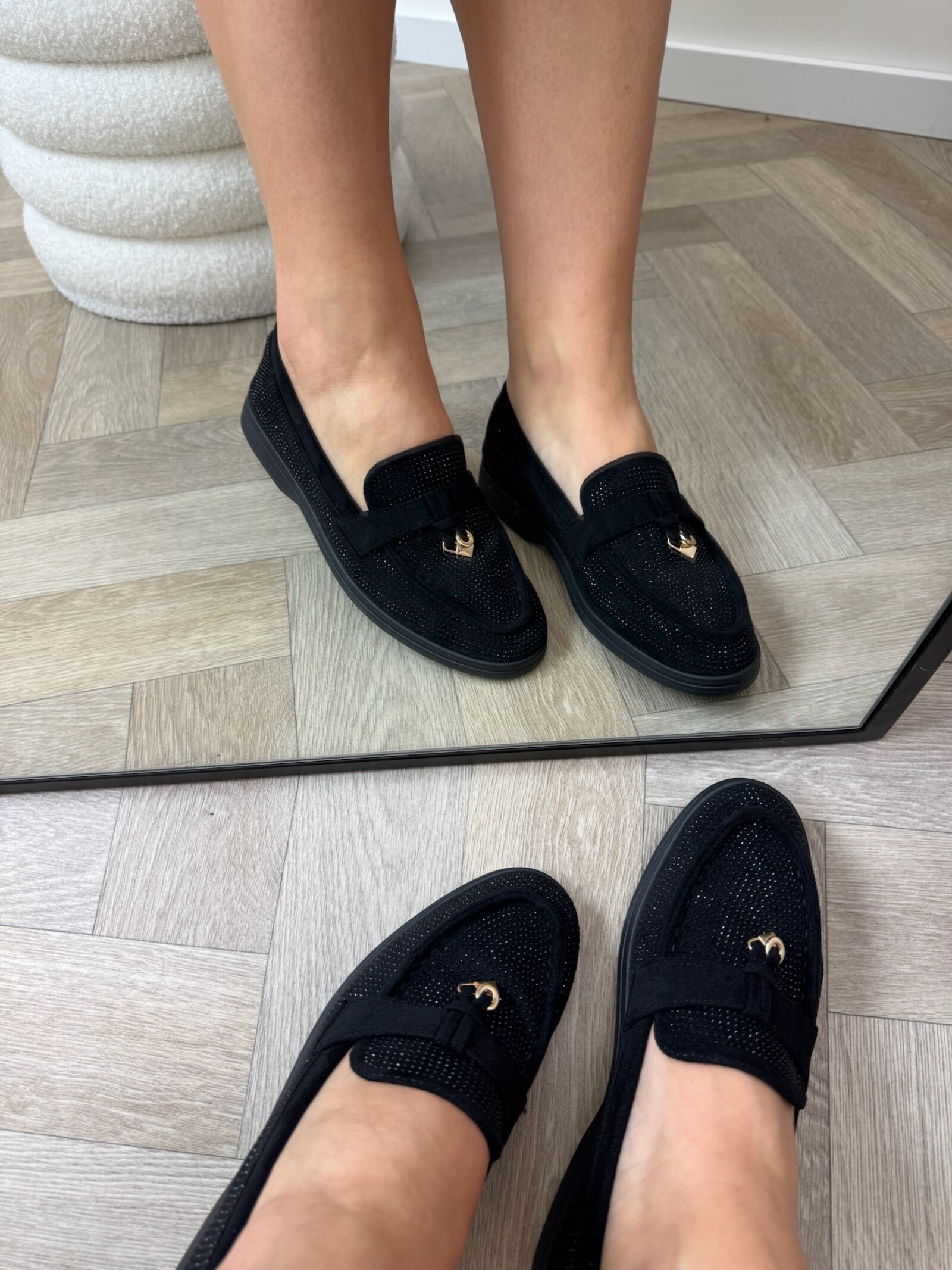 Loafers Diamonds 806 Black