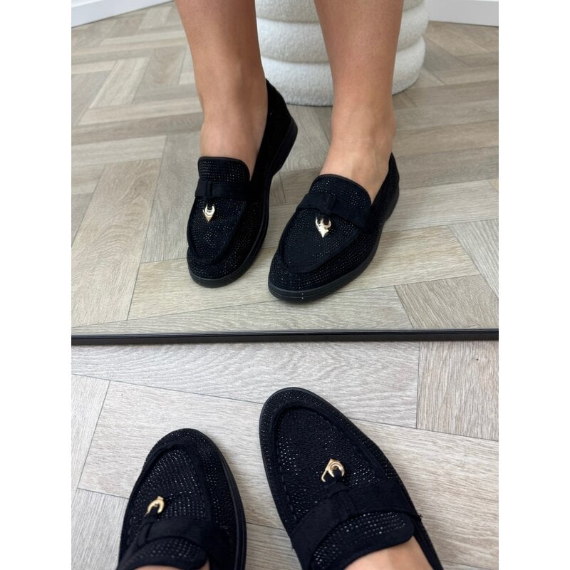Loafers Diamonds 806 Black