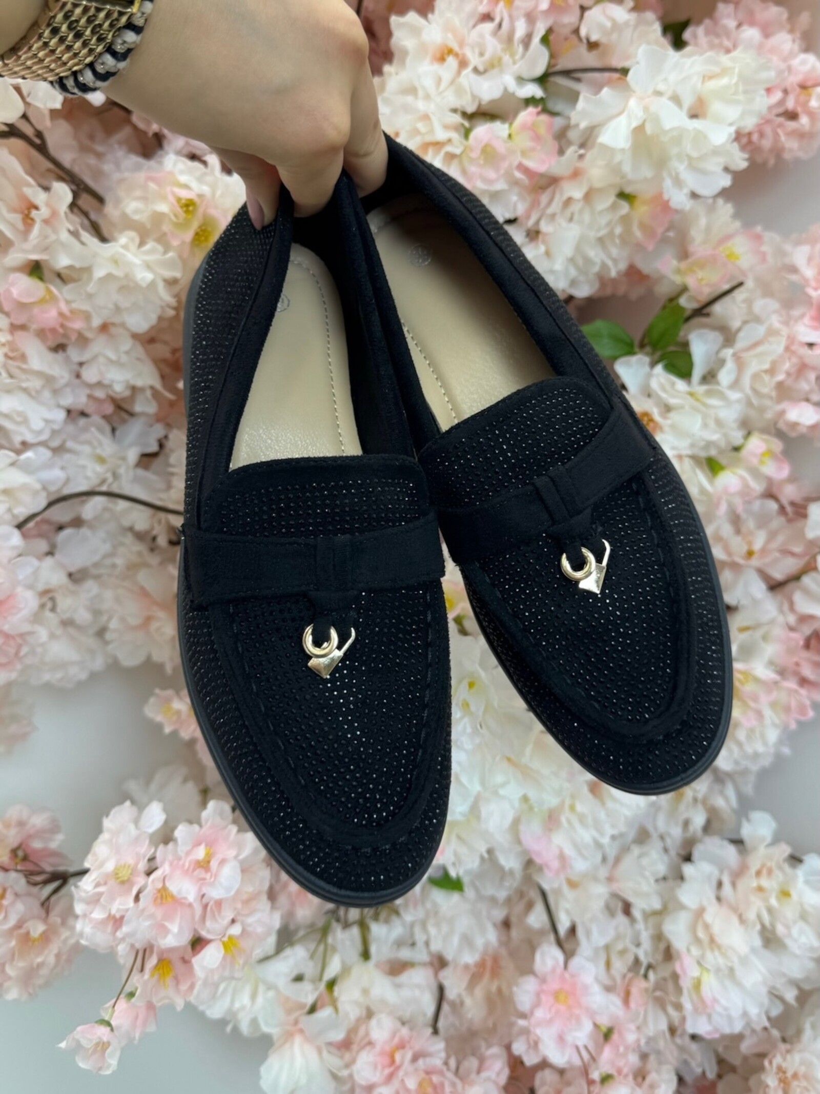 Loafers Diamonds 806 Black