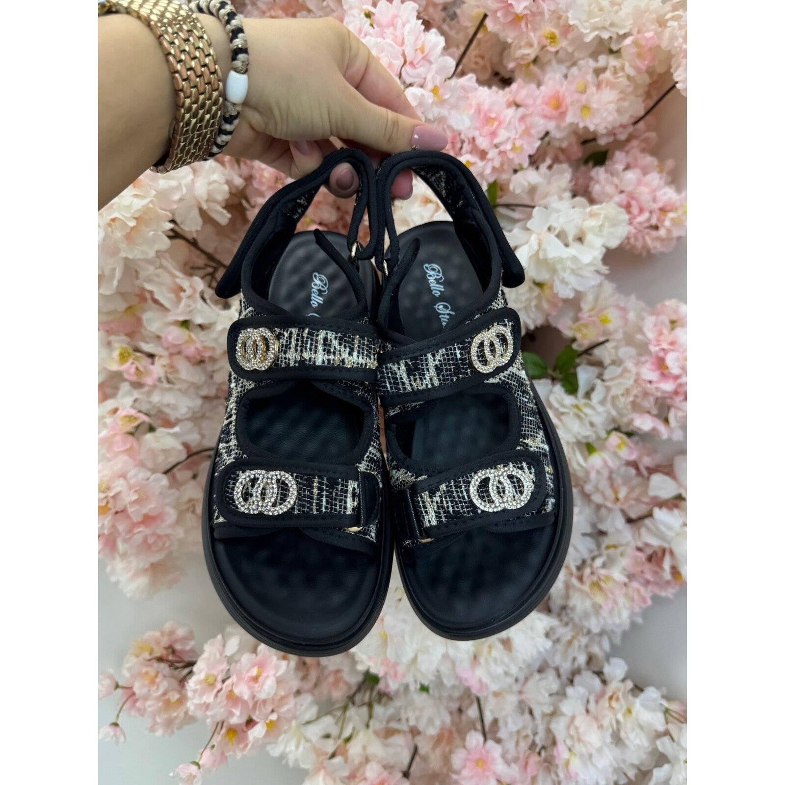 Sandaal Channie Tweed 88-21 Black