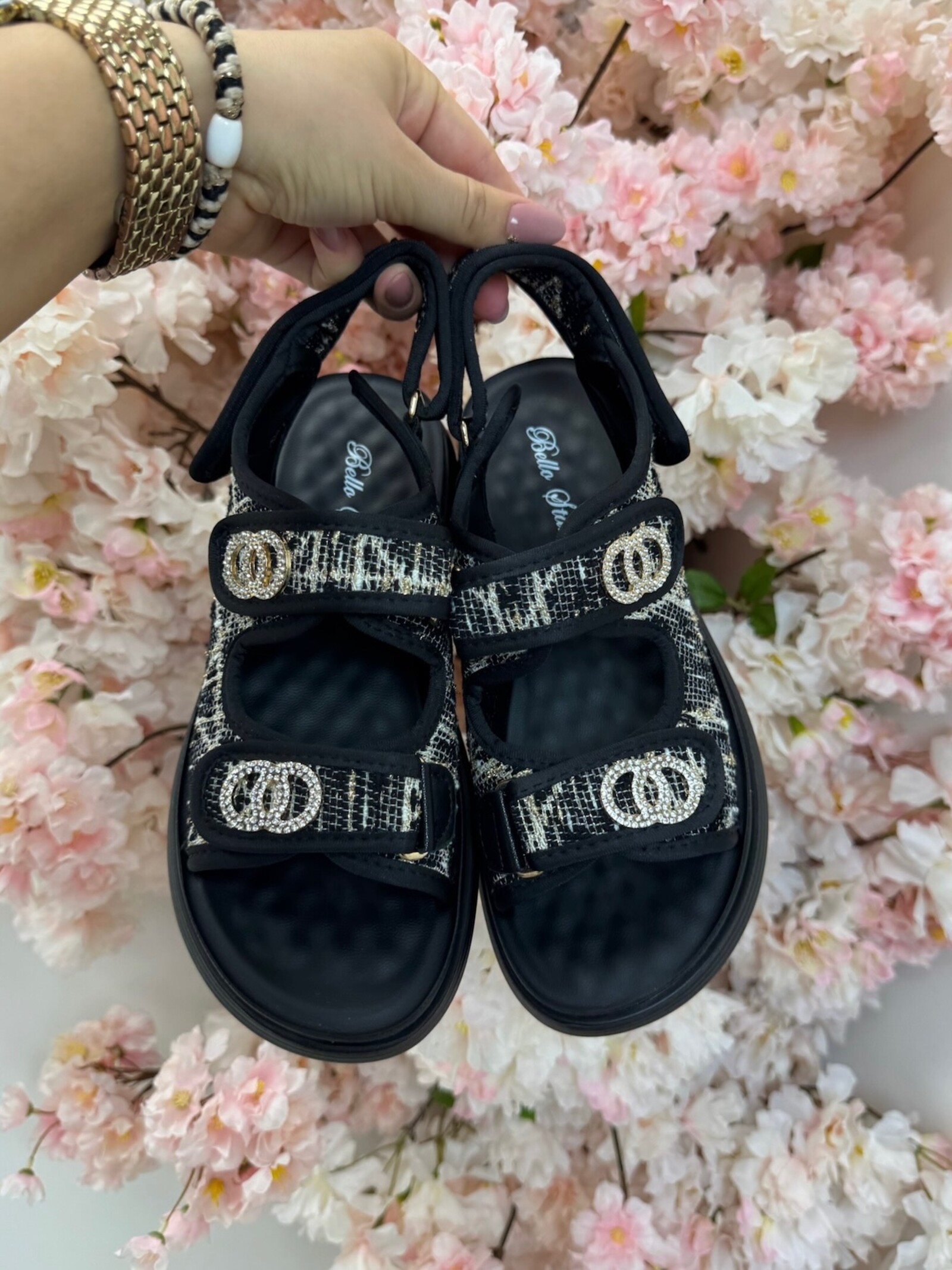 Sandaal Channie Tweed 88-21 Black