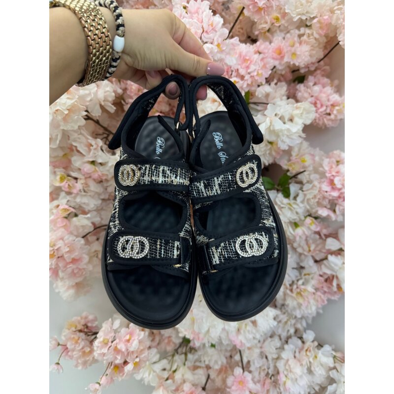 Sandaal Channie Tweed 88-21 Black