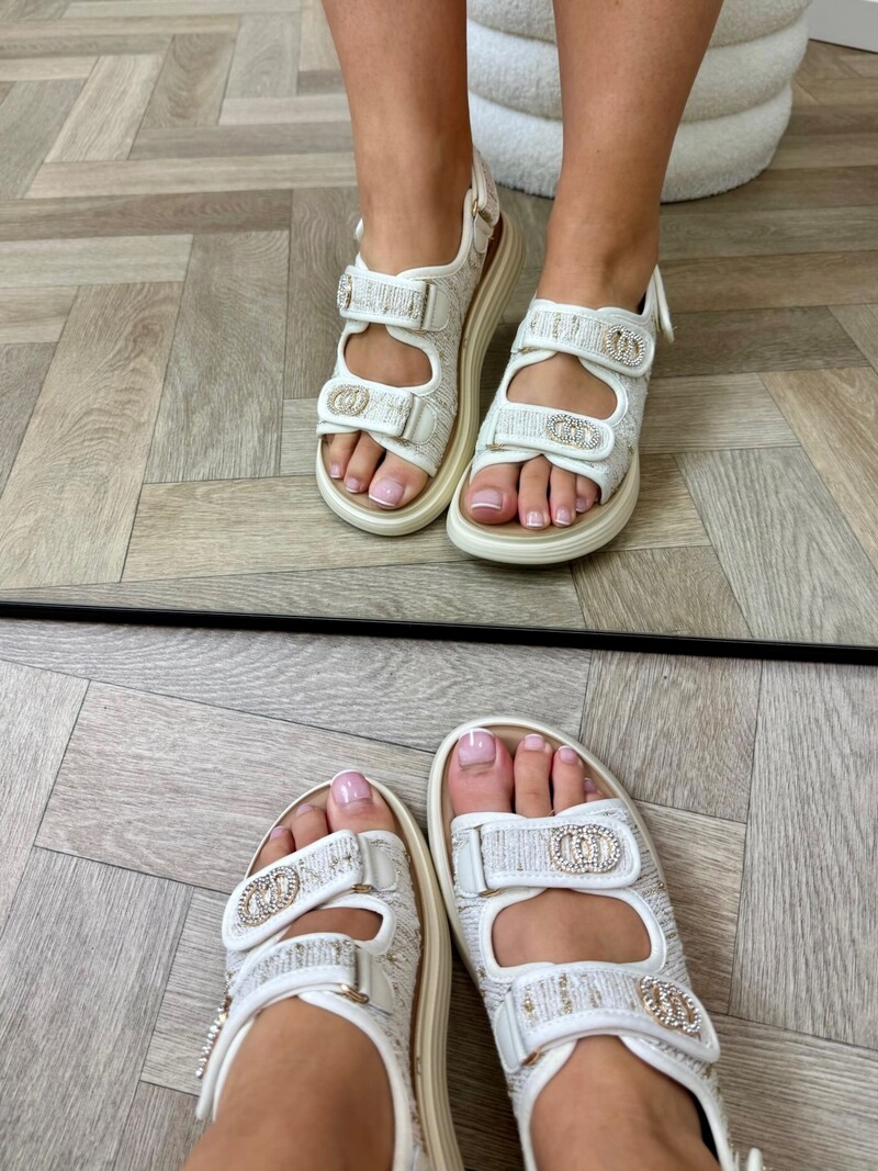 Sandaal Channie Tweed 88-21 Beige