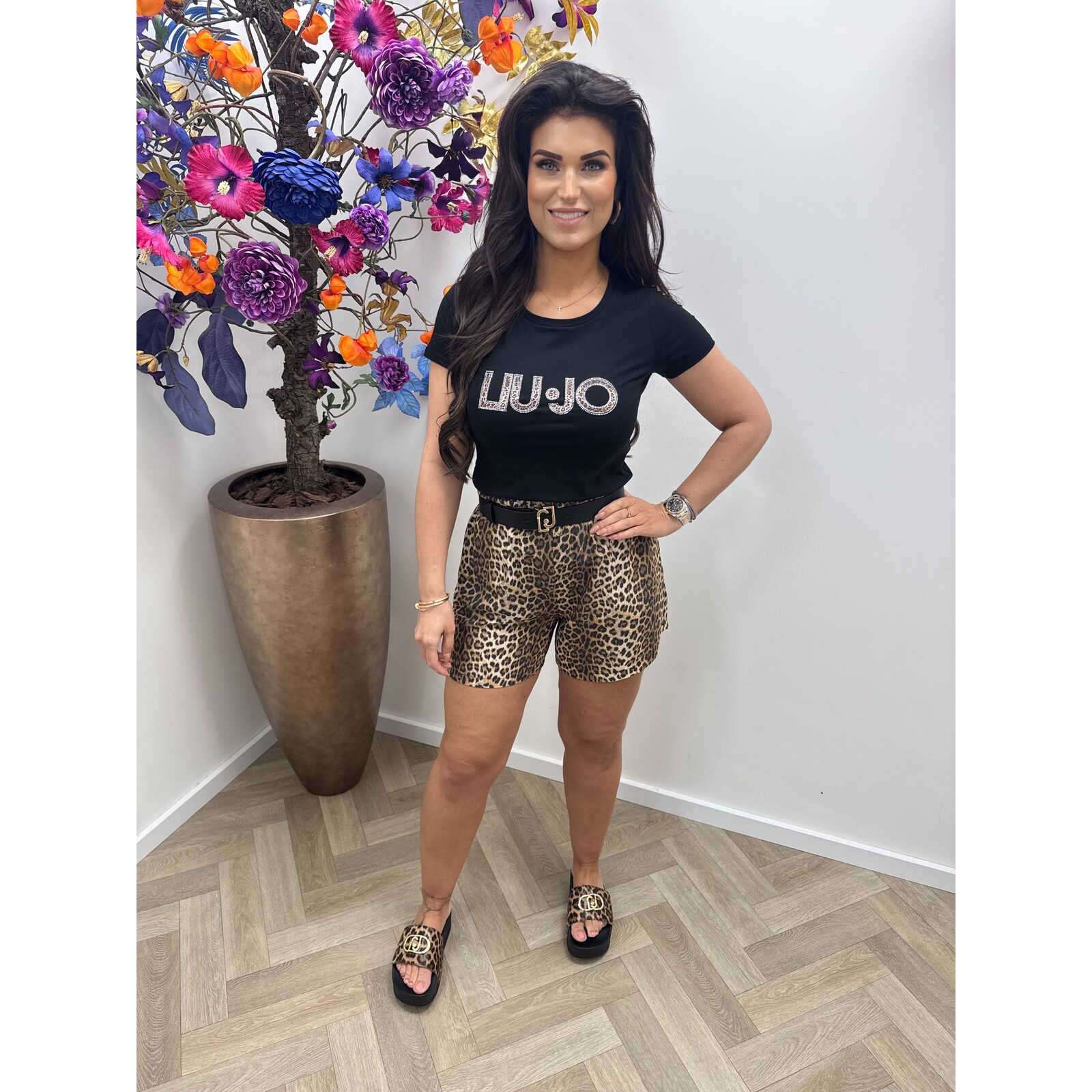 Liu-Jo T-shirt Leopard Black Liu Jo 1897