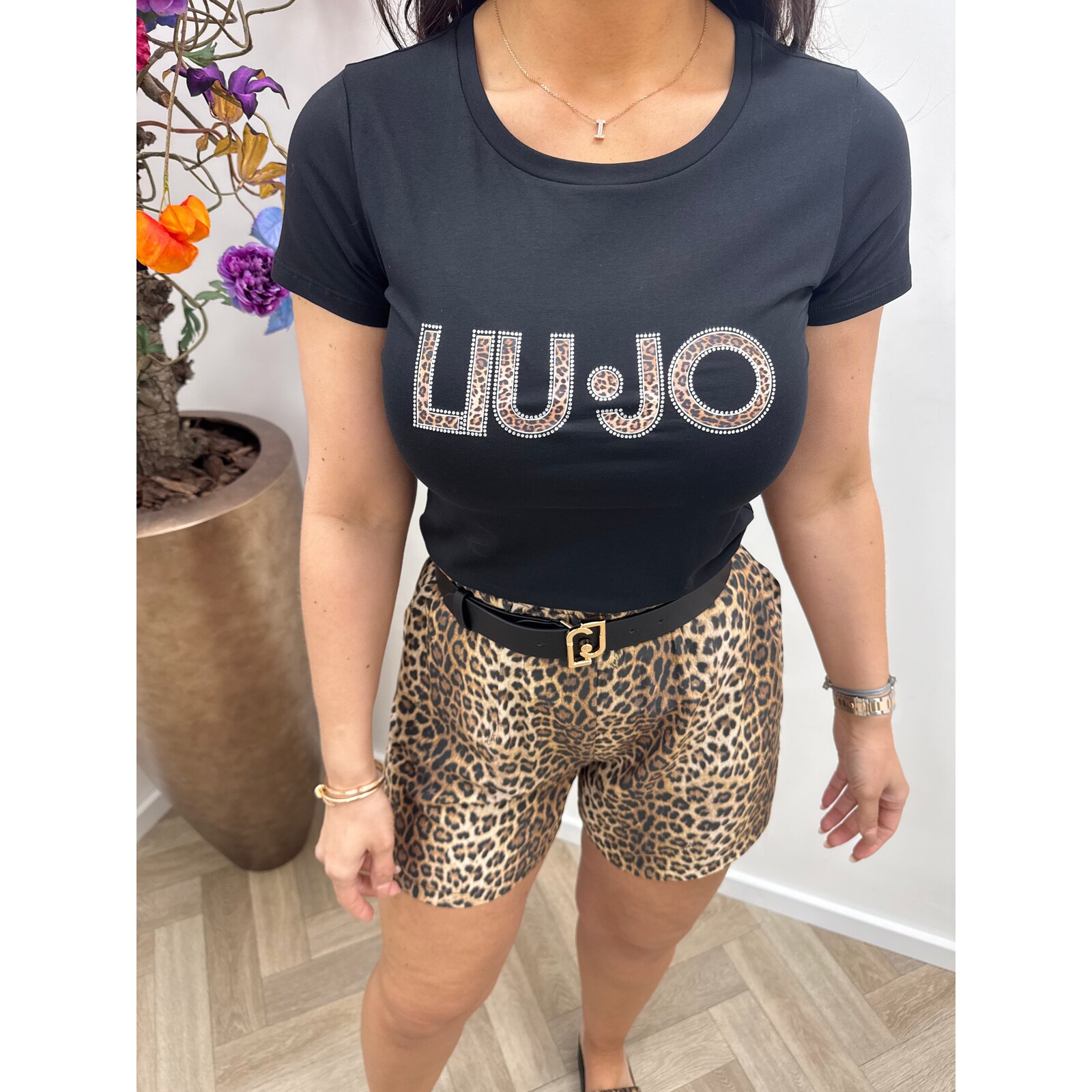 Liu-Jo T-shirt Leopard Black Liu Jo 1897
