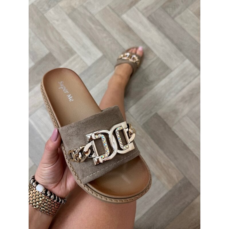 Slippers suede Gold X12-PL Khaki