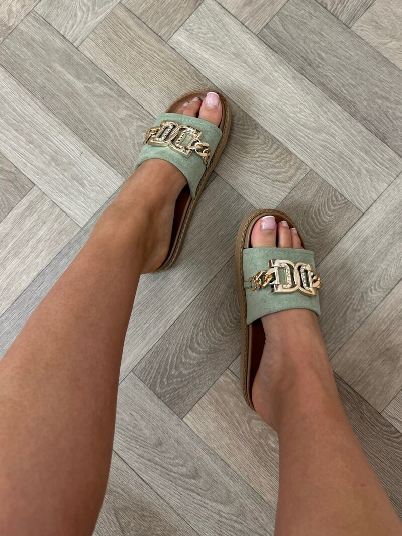 Slippers suede Gold X12-PL Mint