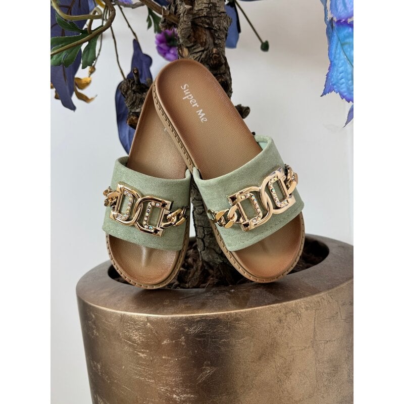 Slippers suede Gold X12-PL Mint