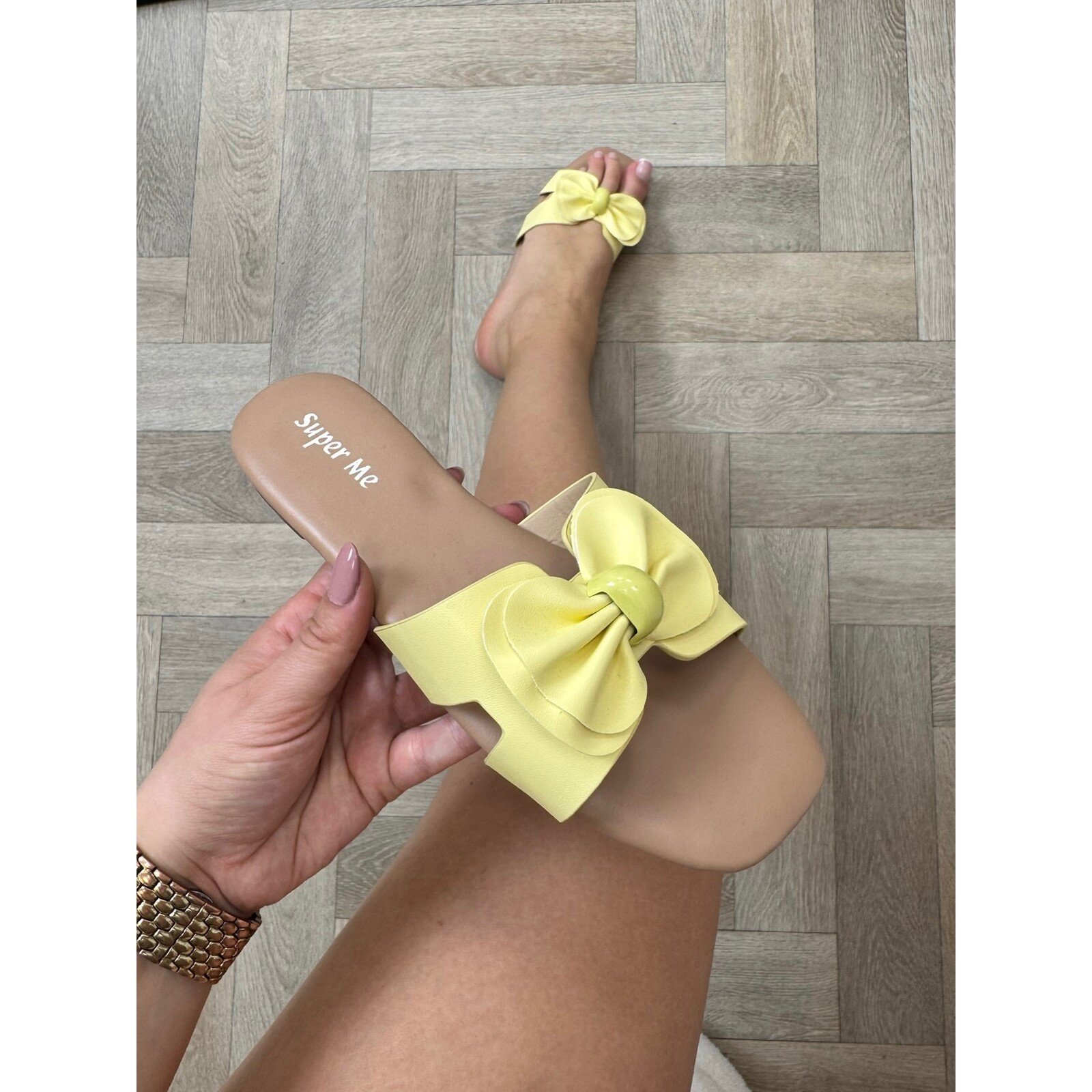 Slippers Bow Bella H005-PL  Yellow