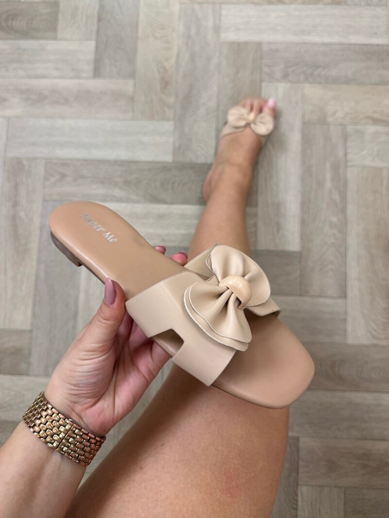 Slippers Bow Bella H005-PL Beige