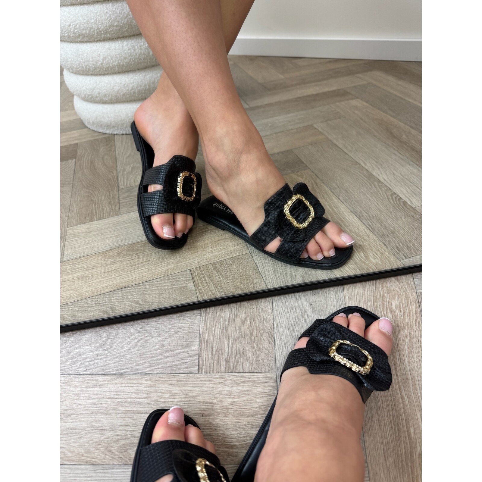 Slippers Celina H008-PL Black