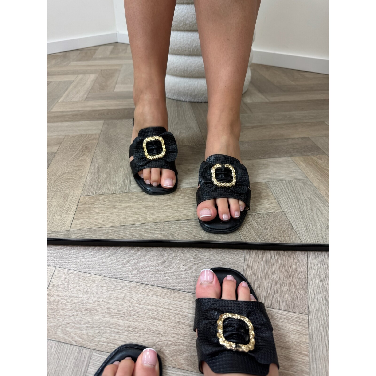 Slippers Celina H008-PL Black