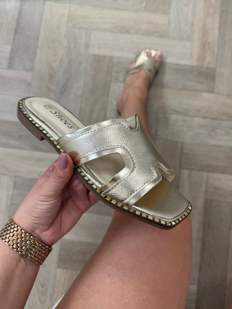 Slipper Tristany With Gold CH031 Gold