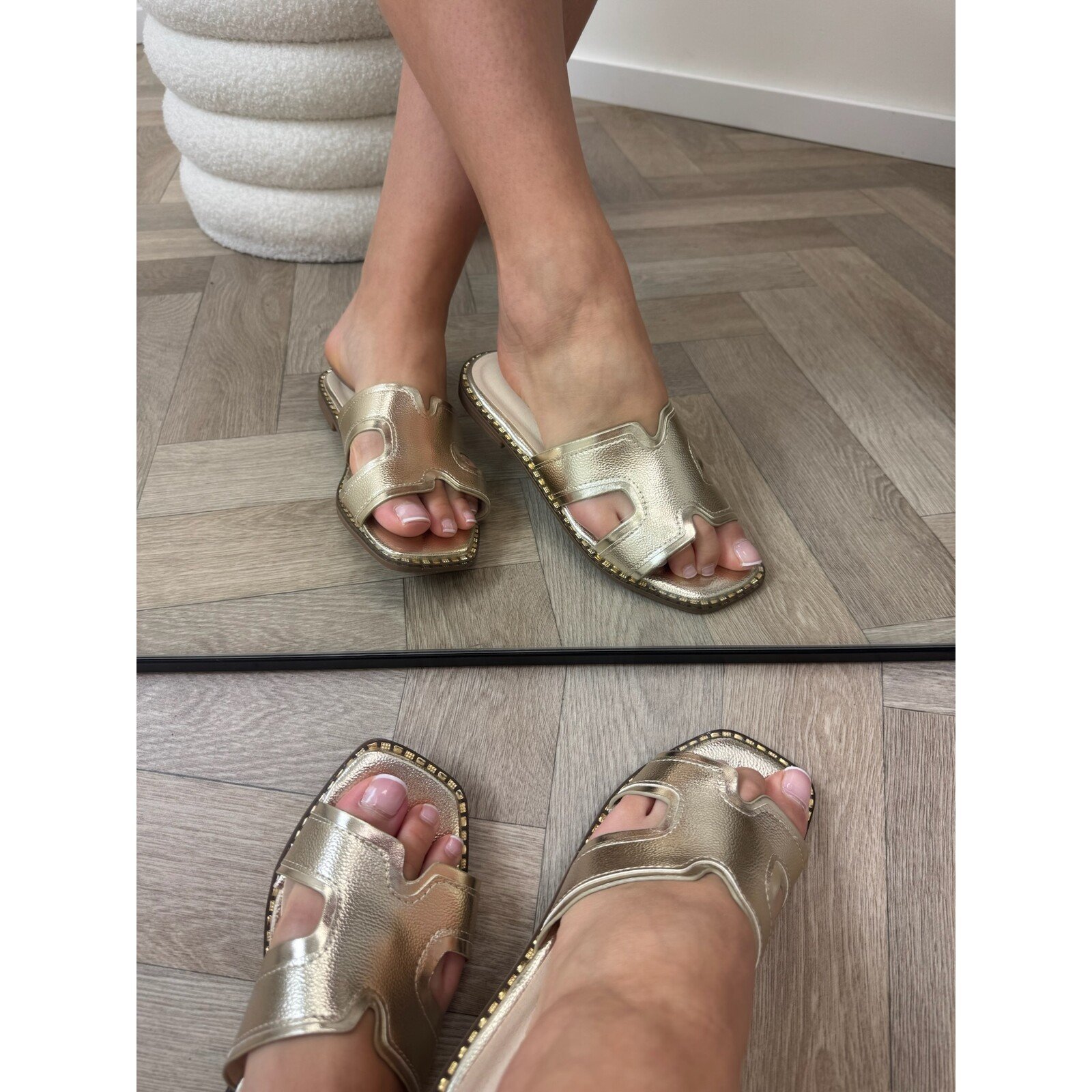 Slipper Tristany With Gold CH031 Gold