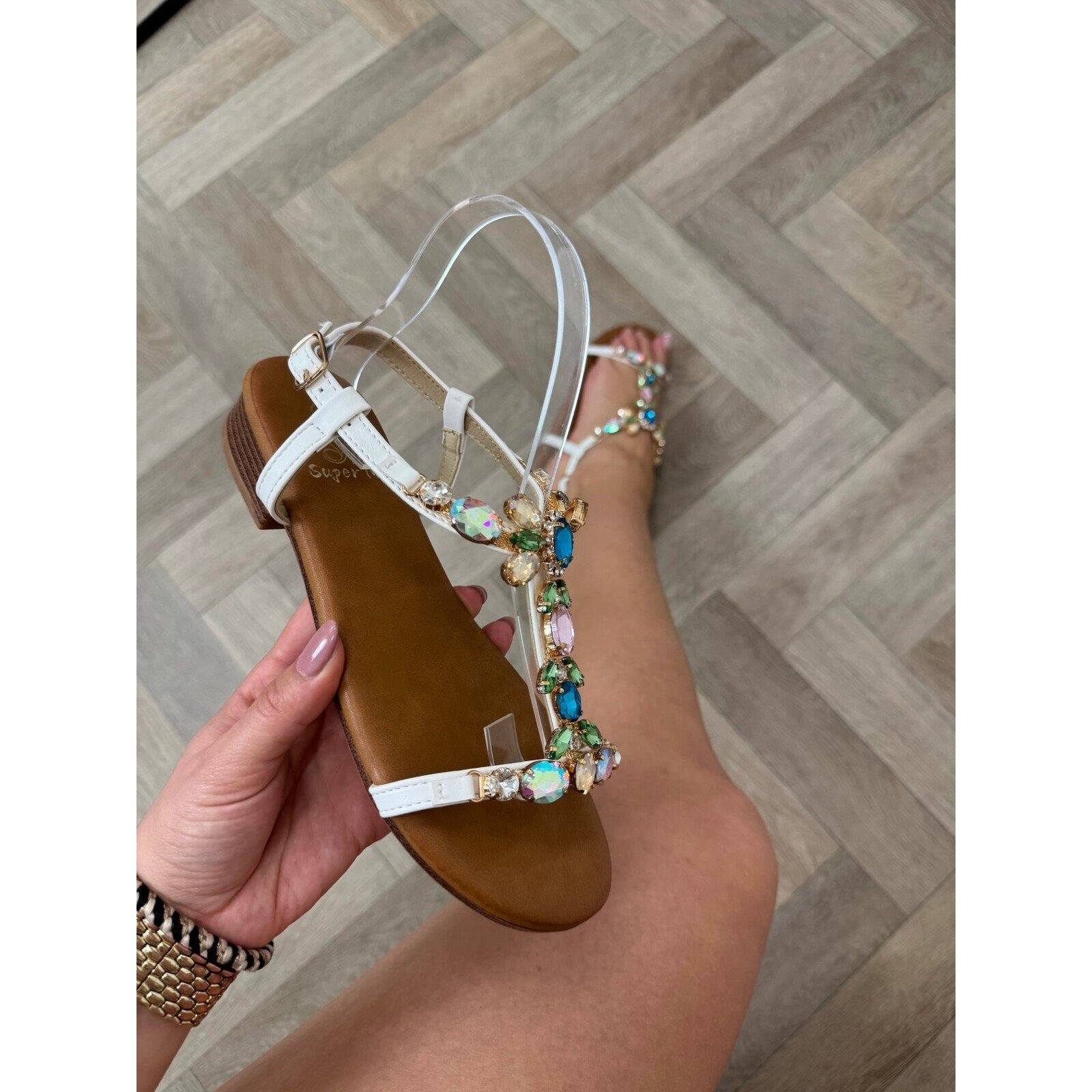 Sandaal Diamonds AM-340  White