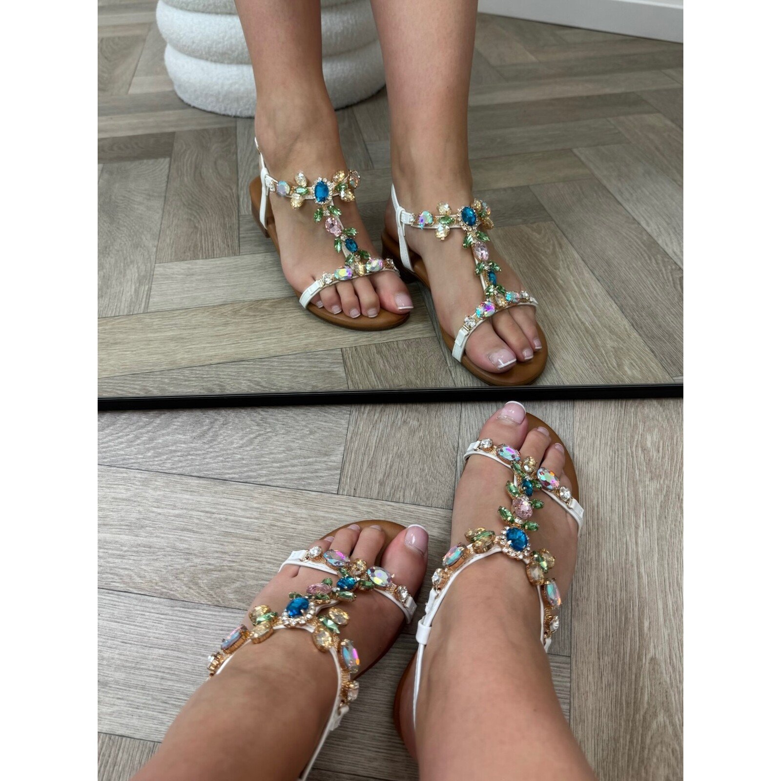 Sandaal Diamonds AM-340  White