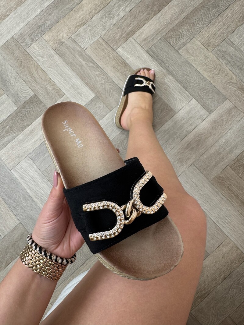 Slippers Diamonds Gisella X11-PL  Black