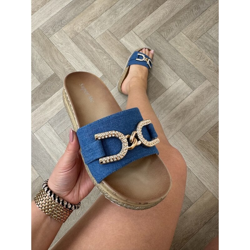Slippers Diamonds Gisella X11-PL  Dark Denim